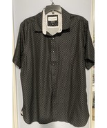 NWOT  Men&#39;s Size L Large Thomas Sterling Button Down Short Sleeve Black ... - $16.17 CAD