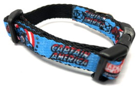 Buckle Down Marvel Captain America X Small 6&quot;- 9&quot; Cat Pet Breakaway Collar - £17.76 GBP