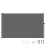 Retractable Side Awning, 63&#39;&#39;x 118&#39;&#39; Full Aluminum Rust-Proof Outdoor Pr... - $161.39 CAD