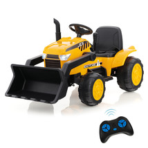 12V Kids Ride On Excavator Digger Electric Bulldozer Tractor RC w/ Light... - £205.54 GBP