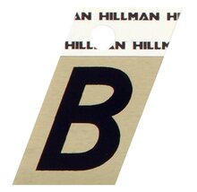 Hillman 840496 1.25 Inches Letter B Angle Cut Self Adhesive Sign, Gold a... - $24.79 CAD