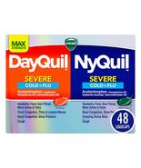 8/27 VICKS DayQuil &amp; NyQuil SEVERE Co-Pack, Cold &amp; Flu Medicine 48 Liqui... - $273.75 MXN