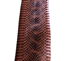 Unbleached Exotic Snake Skin w/Natural Mark Snakeskin Leather Glossy Brown - $14.84+