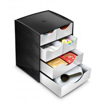 Take A Break 4 Tier Large &amp; Small Drawer Module (Black/Grey) - £73.46 GBP