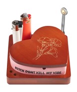 Cute Ashtray With Lighter Holder, Pink Heart Ceramic Ashtray With Lid Co... - $27.99