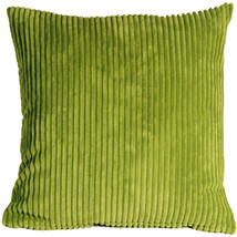 Wide Wale Corduroy 18x18 Green Throw Pillow, with Polyfill Insert - £31.93 GBP