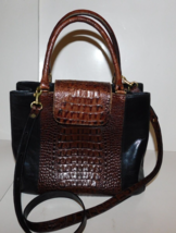 Brahmin Classic Two Toned Leather Tote Shoulder Bag Crossbody Handbag - $110.00