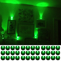 QTY 36 Green LED Submersible Underwater Tea lights TeaLight Flameless US... - £35.20 GBP