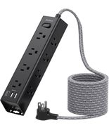 Extension Cord 10 ft - Power Strip Surge Protector, Flat Plug with 12, B... - $28.99