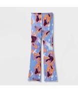 Art Class Girls Large High Rise Swirl Print Flare Knit Pants Blue Orange... - £10.21 GBP