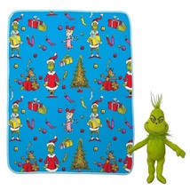 The Grinch Christmas Cuddle Plush Toy Pillow and Fleece Blanket Throw Set - $19.79