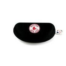 BOSTON RED SOX SUNGLASS CASE BLACK SEMI-HARD STYLE ZIPPER CLOSURE MLB UN... - £7.04 GBP