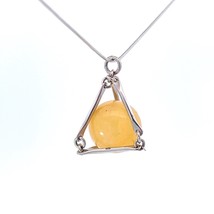 Starborn Orange Quartz Pendant Necklace (22&quot;) - £121.13 GBP