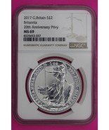 2017 MS 69 Great Britain £2 Britannia 20th Anniversary Privy NGC Graded ... - $122.87 CAD