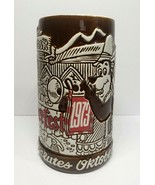 Vintage 1973 Ceramarte Dark Brown Hamm&#39;s Salutes Oktoberfest Ceramic Ste... - $20.70