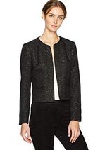 Nine West Womens Black Sequin Open Front Blazer, Size 2 - $32.08