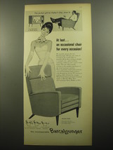 1960 Barcalounger Chair Ad - At last an occasional chair for every occasion - $14.99