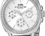 Brandneue Coach Boyfriend Damen Silber Armband Kristall Zifferblatt Uhr ... - $127.18
