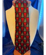 Vintage Men&#39;s Christmas Tie Hallmark Yule TIE Greetings Christmas Tree P... - $475.91 MXN