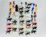 Lot of Vintage Giant Brand 1/72 Scale 1&quot; Hong Kong Cowboys Indians Horses - $24.99