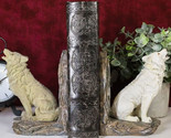 Wardens Of The North Howling Gray And White Wolves Bookends Wolf Figurin... - $32.99
