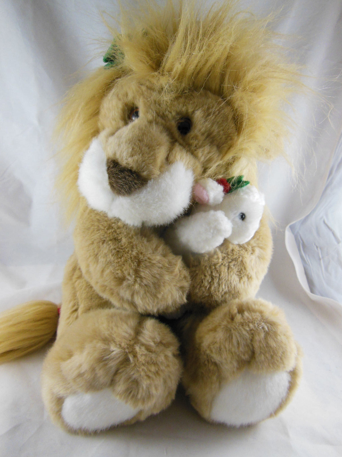 Primary image for Vintage Commonwealth The Lion And The Lamb Plush 1994 12" sitting Cute! Soft!