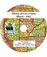 1882 History &amp; Genealogy of CASS County Illinois, IL - £4.62 GBP