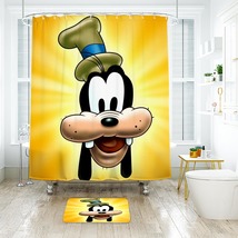 Disney Character Goofy Shower Curtain Bath Mat Bathroom Waterproof Decorative - £18.37 GBP+
