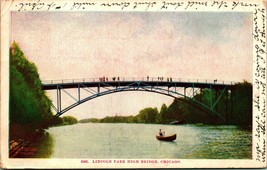 Lincoln Park High Bridge Chicago IL Illinois 1908 DB Postcard - £3.11 GBP