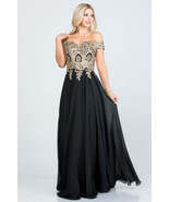 25583 Off the Shoulder Chiffon Embellished Gown - €163,62 EUR