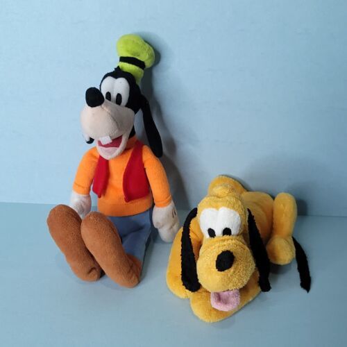 Primary image for Pluto Goofy Lot of 2 Disney Plush 11" Beanie Stuffed Animal