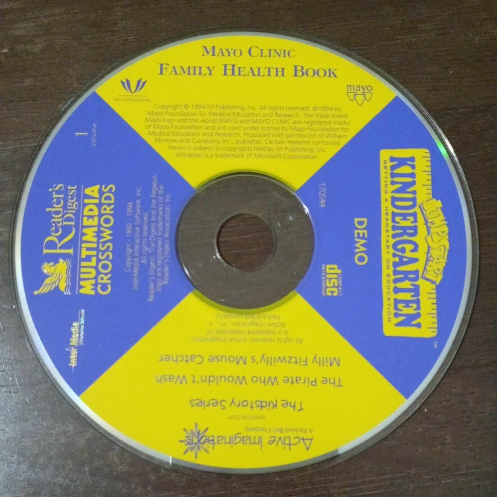 JumpStart Kindergarten demo, readers digest crosswords, mayo clinic + CD PC Item image 2