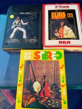 Elvis Presley The King Lot of 3 Vintage 8-Track Cartridge Tapes Untested 1970&#39;s - £14.61 GBP