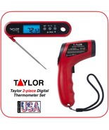 Taylor 2-piece Digital Thermometer, Waterproof Folding Thermometer Progr... - $32.88