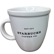 Starbucks Coffee Mug Cup Est 1971 Barista White Abbey Coffee Black 2001 - £19.29 GBP