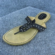 Born Concept  Women T-Strap Sandal Shoes Black Leather Size 10 Medium - $24.75