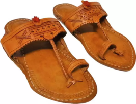 Mens Kolhapuri Leather handmade sandal BOHO HT38 Hippie chappal US size 7-12 - £33.99 GBP