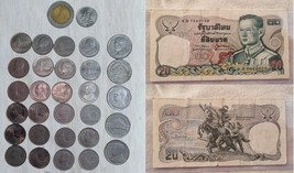 31 Coins &amp; 1 Banknote Thailand  Collection -  Asian Currency - $61.07 CAD