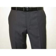 Mens MANTONI Flat Front Pants 100% Wool Super 140's Classic Fit 46306-3 Charcoal image 8