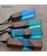 Fashionable Wood Resin Necklace Pendant - $16.63 CAD