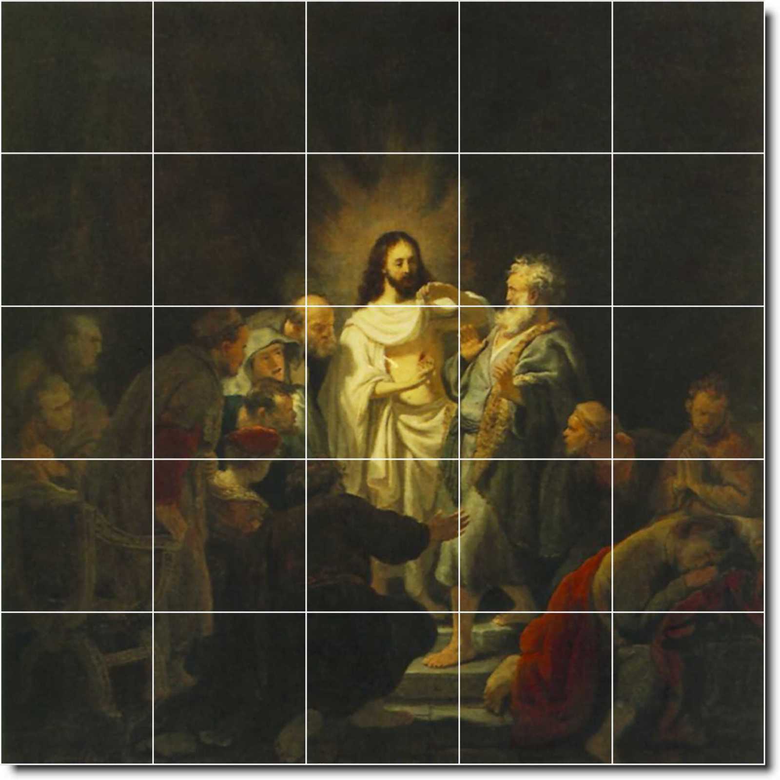 Rembrandt the incredulity of st thomas 5x5