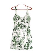 Abercrombie &amp; Fitch Green Floral Sheath Dress Sz M Smocked Back Linen Co... - $661.50 MXN