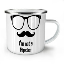 Moustache Hippie NEW Enamel Tea Mug 10 oz | Wellcoda - £20.16 GBP