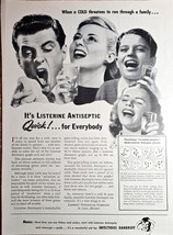 LISTERINE - ANTISEPTIC - 1949 Vintage Print Ad - Quick ...for Everybody ... - $321.38 MXN