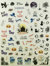 Nail Art 3D Glitter Stickers Halloween Scary Boo Spider Cobweb Grave RIP CA096 - £2.60 GBP