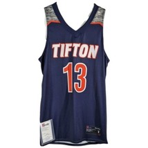 Tifton Basketball Jersey #13 Mens Size M Medium Made USA Navy Blue Red - £15.99 GBP