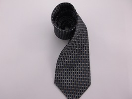 JEFFREY BANKS SILK TIE APPROX. 55 INCHES BLACK BLUE SILVER GREY GOLD NWOTIP - £7.95 GBP