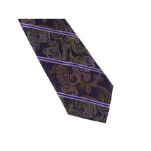 Men's Stacy Adams Tie and Hankie Set Fancy Woven Silky Satin #SAT65 Purple image 3