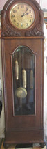 Antique HEANINA German Grandfather Clock 3 weights driven Winterhalder/Hofmeier - £2,991.57 GBP