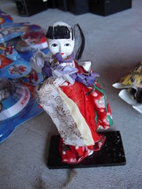 Vintage Composition Cloth Geisha Japan Girl Character Doll 6&quot; Tall - £11.94 GBP